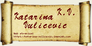 Katarina Vulićević vizit kartica